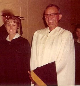 Linda Jane Brooks with father WF Brooks_ACU grad_1968