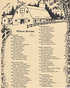 Wilson Brooks_poem by Al Davis