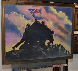 Pence_James_chalk-drawing_IwoJima